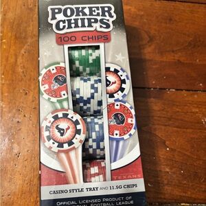NFL Poker Chips Set - Red, Blue, Green, White